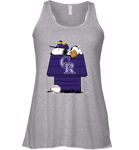 Youth Heather Gray Colorado Rockies Sleeveless T-Shirt Size: Large