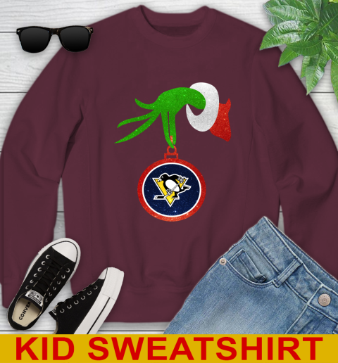 Pittsburgh Penguins Grinch Merry Christmas NHL Hockey Youth Sweatshirt 5