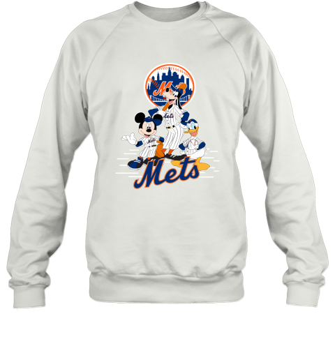 New York Mets Mickey Donald And Goofy Baseball Sweatshirt