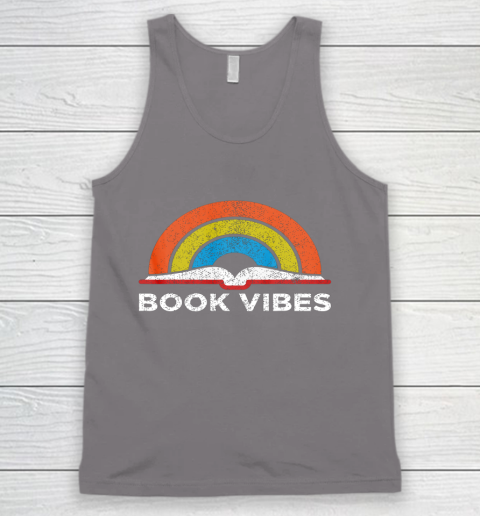 Reading Rainbow t shirt Vintage Retro Book Vibes Rainbow Gift for Reading Lovers Tank Top 6