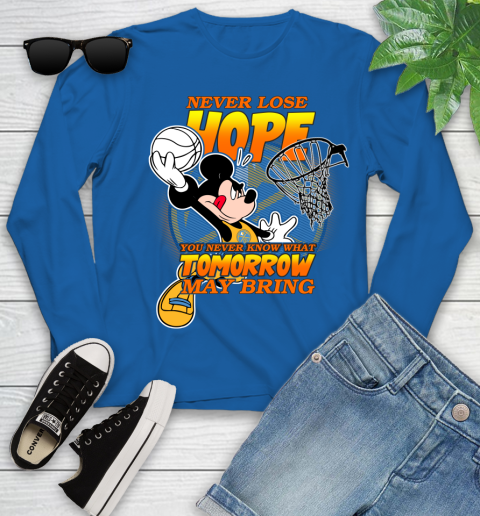 Denver Nuggets NBA Basketball Mickey Disney Never Lose Hope Youth Long Sleeve 10