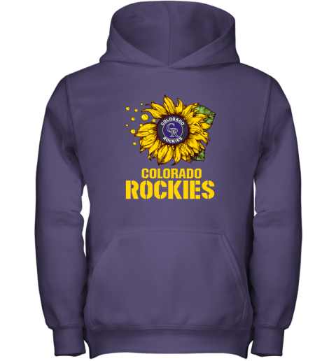 Colorado Rockiers Sunflower MLB Baseball Youth Hoodie