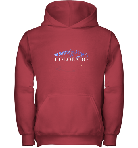 p9tv colorado rocky mountain shirt baseball player design youth hoodie 43 front red