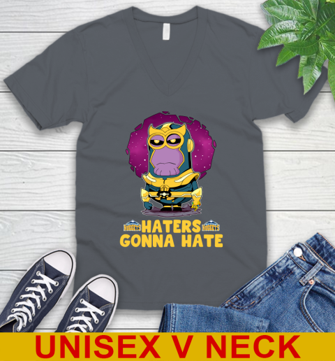 NBA Basketball Denver Nuggets Haters Gonna Hate Thanos Minion Marvel Shirt V-Neck T-Shirt 5