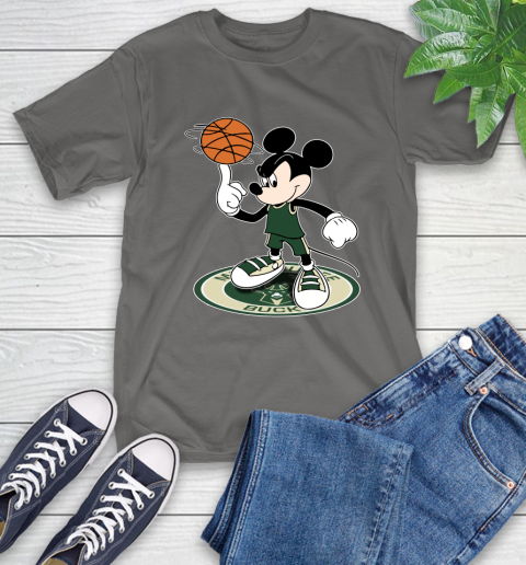 NBA Basketball Milwaukee Bucks Cheerful Mickey Disney Shirt T-Shirt 10
