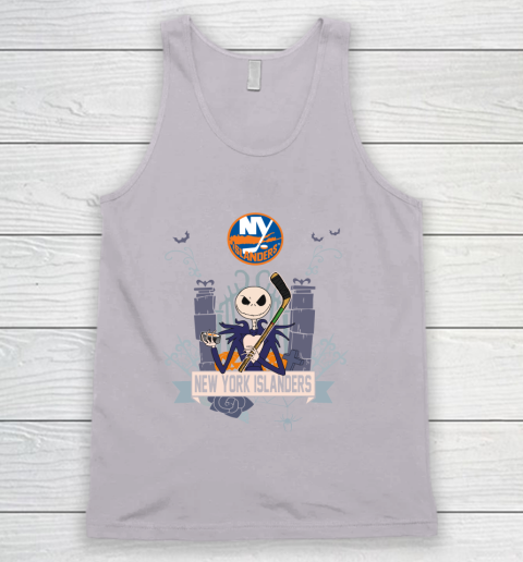 NHL New York Islanders Hockey Jack Skellington Halloween Tank Top 3