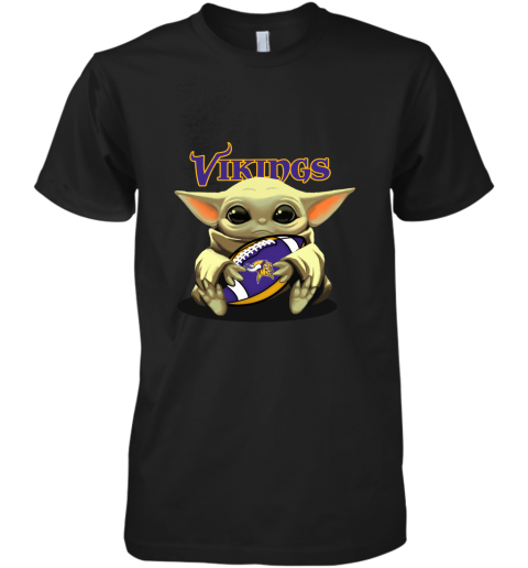 Baby Yoda Loves The Minnesota Vikings Star Wars NFL Premium Men's T-Shirt