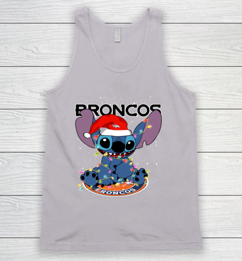 Denver Broncos NFL Football noel stitch Christmas Tank Top 2