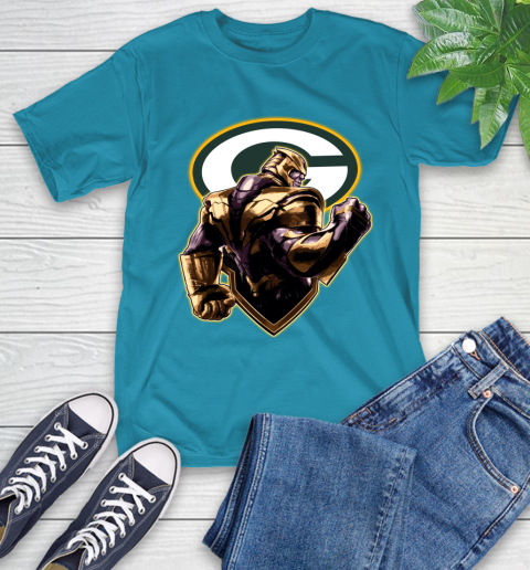 NFL Thanos Avengers Endgame Football Sports Green Bay Packers T-Shirt 8