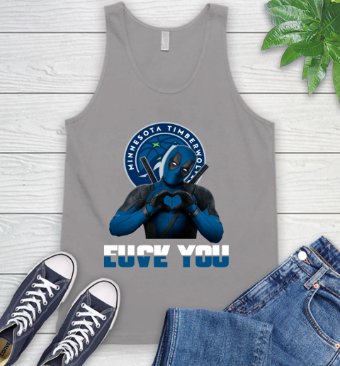 NBA Minnesota Timberwolves Deadpool Love You Fuck You Basketball Sports Tank Top 3
