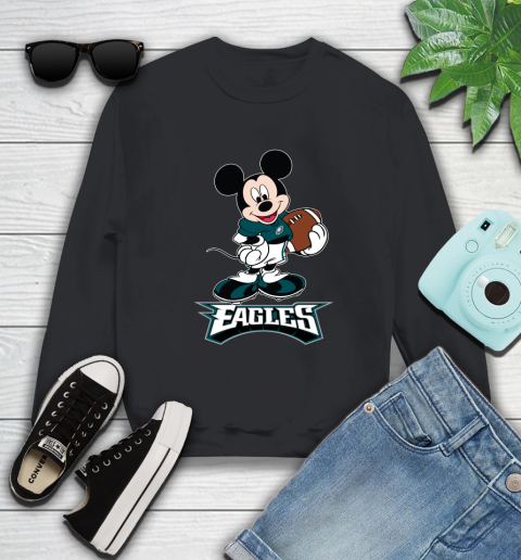 NFL Football Philadelphia Eagles Cheerful Mickey Mouse Shirt Sweatshirt