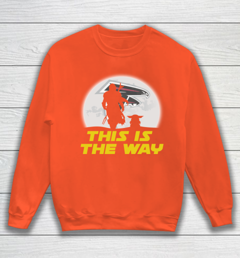 Atlanta Falcons NFL Football Star Wars Yoda And Mandalorian This Is The Way Sweatshirt 3