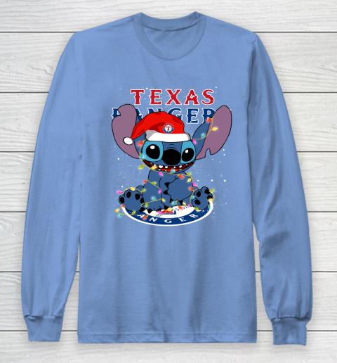Texas Rangers MLB noel stitch Baseball Christmas Long Sleeve T-Shirt 8