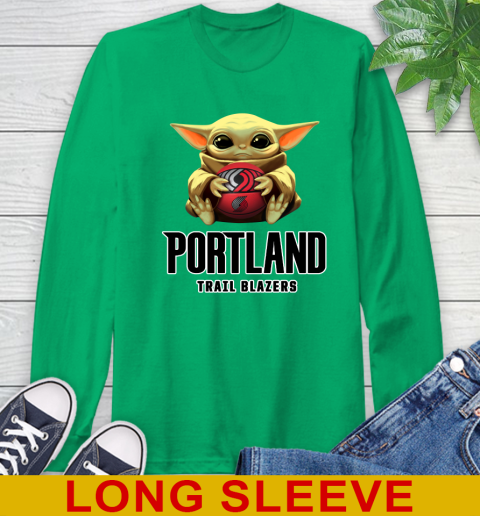NBA Basketball Portland Trail Blazers Star Wars Baby Yoda Shirt 64