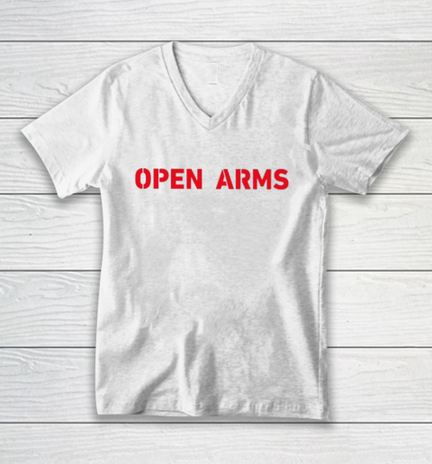 Open Arms Pep Guardiola - Print On Front And Back V-Neck T-Shirt