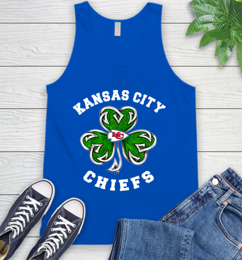 NFL Kansas City Chiefs Three Leaf Clover St Patrick's Day Football Sports Tank Top 4