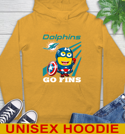 NFL Football Miami Dolphins Captain America Marvel Avengers Minion Shirt Hoodie 2
