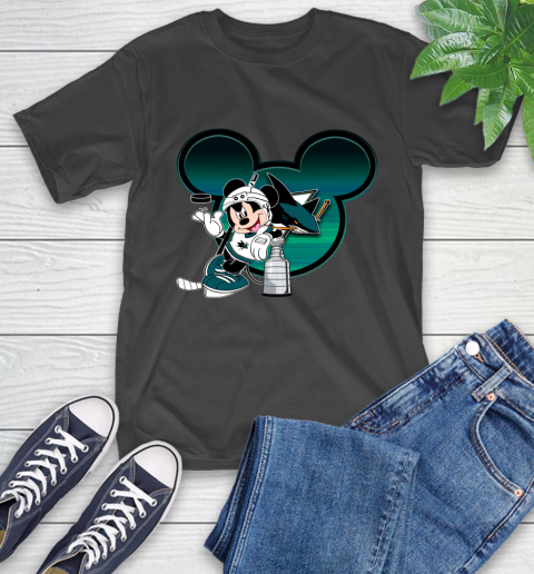 NHL San Jose Sharks Stanley Cup Mickey Mouse Disney Hockey T Shirt T-Shirt 2
