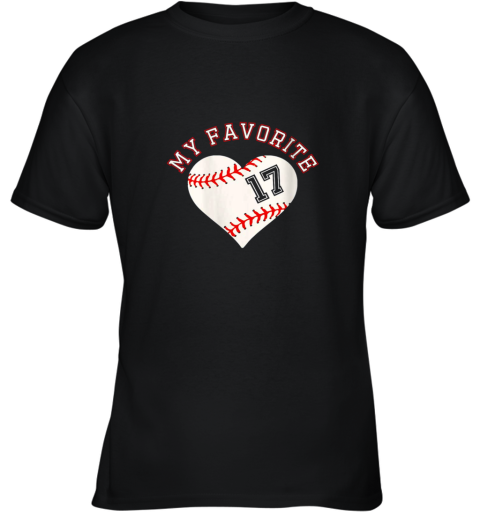 Baseball Player 17 Jersey Outfit No #17 Sports Fan Gift Youth T-Shirt