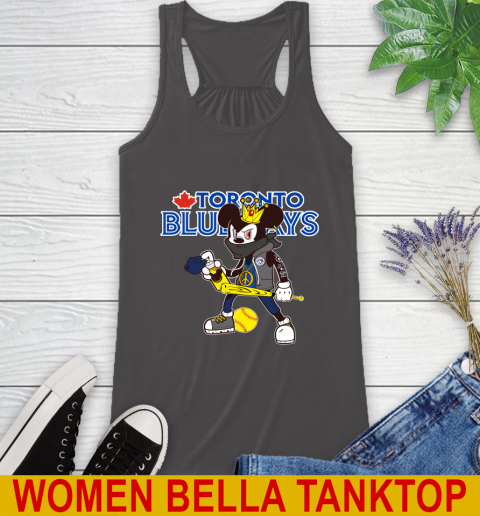 Toronto Blue Jays MLB Baseball Mickey Peace Sign Sports Racerback Tank 12