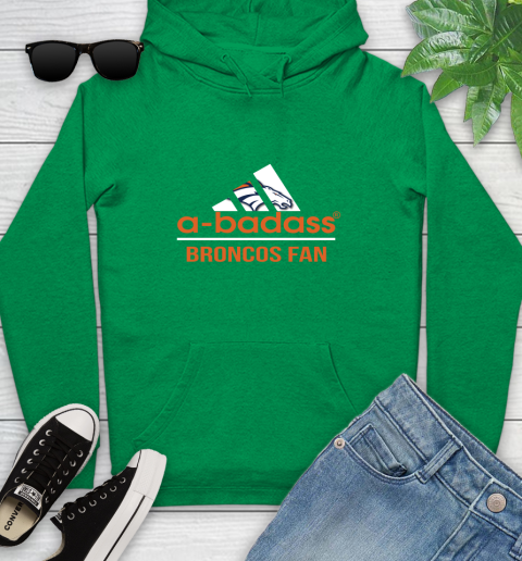 Denver Broncos NFL Football A Badass Adidas Adoring Fan Sports Youth Hoodie 9