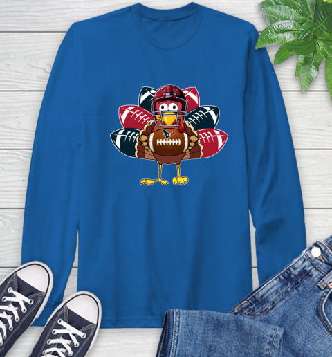 Houston Texans Turkey Thanksgiving Day Long Sleeve T-Shirt 9