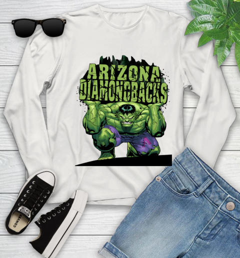 Arizona Diamondbacks MLB Baseball Incredible Hulk Marvel Avengers Sports Youth Long Sleeve 12