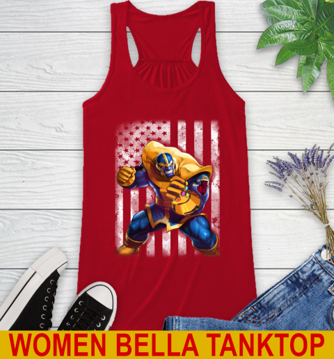 NBA Basketball Miami Heat Thanos Marvel American Flag Shirt Racerback Tank 4