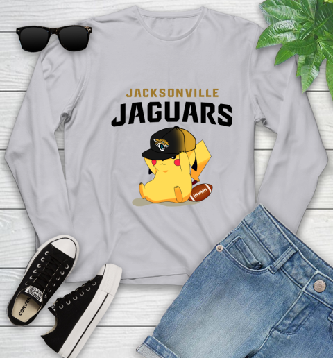 NFL Pikachu Football Sports Jacksonville Jaguars Youth Long Sleeve 5