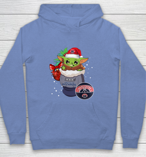 Washington Wizards Christmas Baby Yoda Star Wars Funny Happy NBA Youth Hoodie 10
