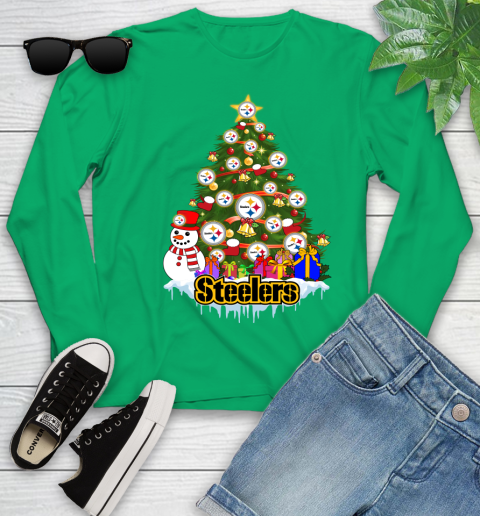 Pittsburgh Steelers Merry Christmas NFL Football Sports Youth Long Sleeve 6