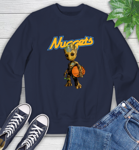 Denver Nuggets NBA Basketball Groot Marvel Guardians Of The Galaxy Sweatshirt 3