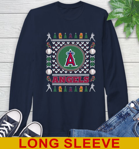 Los Angeles Angels Merry Christmas MLB Baseball Loyal Fan Long Sleeve T-Shirt 3