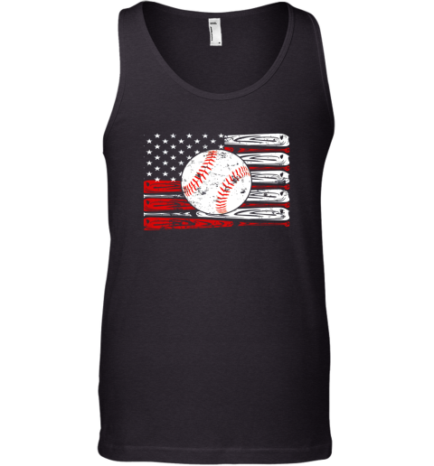 Vintage Baseball American Flag Shirt 4th Of July Gifts Tank Top