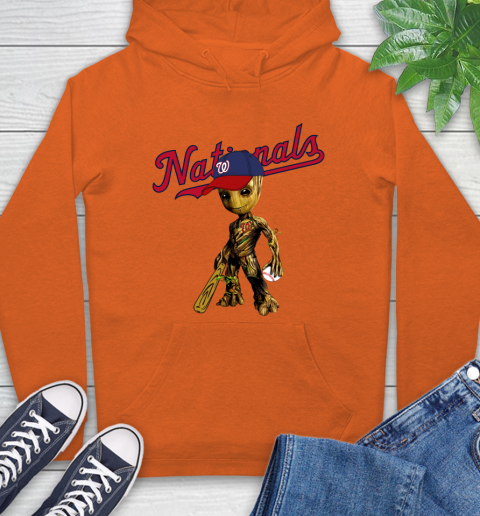 MLB Washington Nationals Groot Guardians Of The Galaxy Baseball Hoodie 5