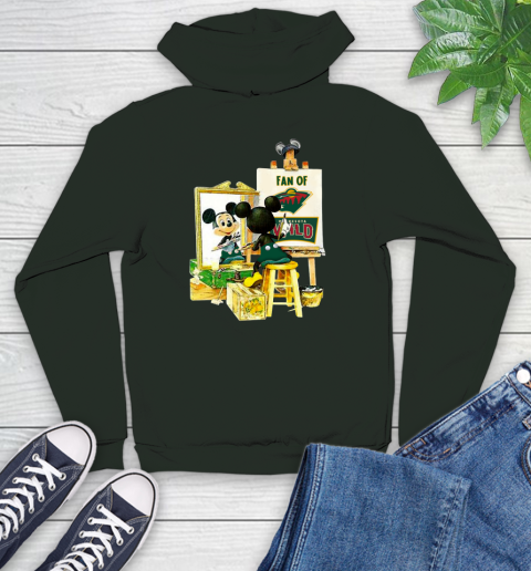 NHL Hockey Minnesota Wild Mickey Drawing Shirt 134