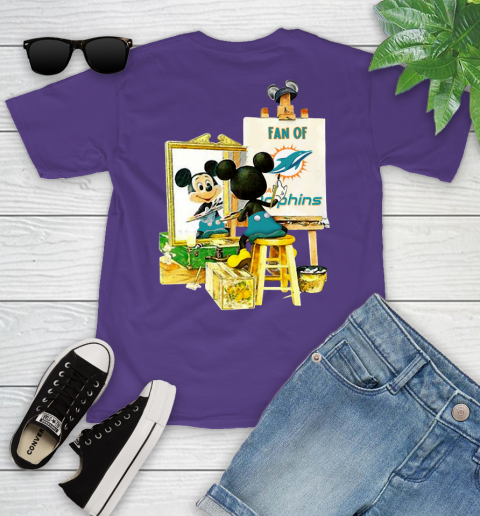 NFL Football Miami Dolphins Mickey Drawing Shirt 96