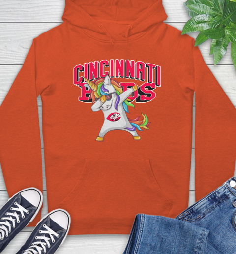 Cincinnati Reds MLB Baseball Funny Unicorn Dabbing Sports Hoodie 5
