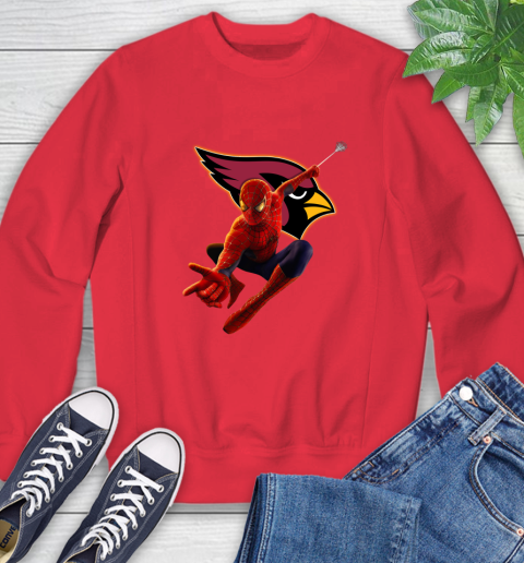 NFL Spider Man Avengers Endgame Football Arizona Cardinals Sweatshirt 10