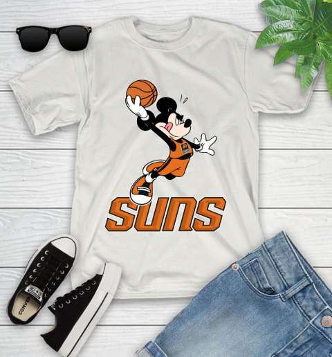 NBA Basketball Phoenix Suns Cheerful Mickey Mouse Shirt Youth T-Shirt 12
