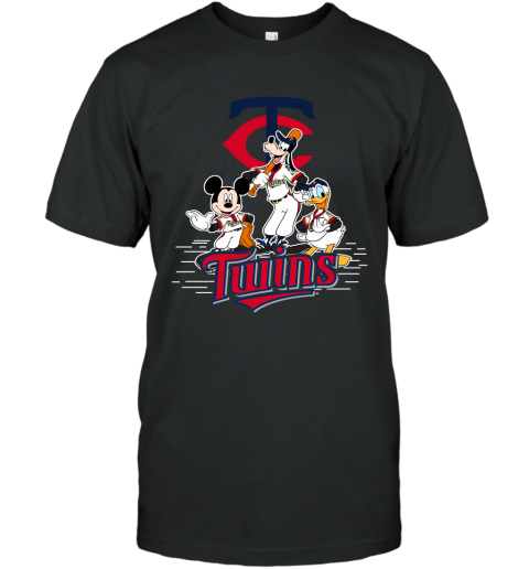 MLB Minnesota Twins Mickey Mouse Donald Duck Goofy Baseball T Shirt Youth T- Shirt