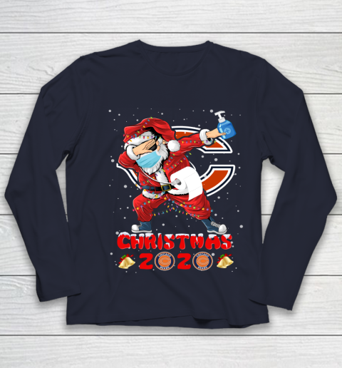 Chicago Bears Funny Santa Claus Dabbing Christmas 2020 NFL Youth Long Sleeve 2
