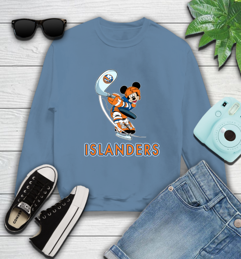 NHL Hockey New York Islanders Cheerful Mickey Mouse Shirt Sweatshirt 8