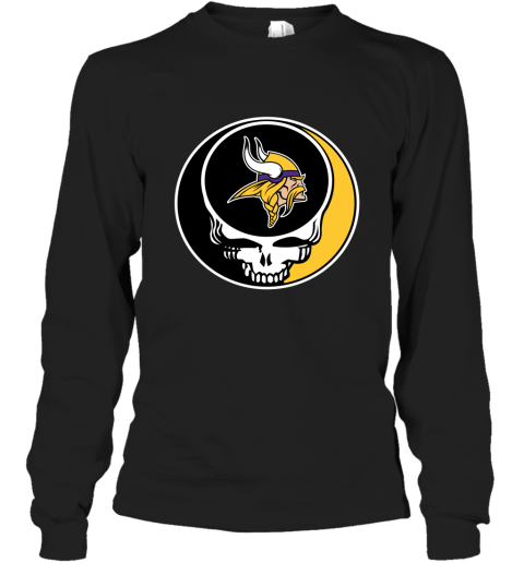 NFL Minnesota Vikings Grateful Dead Rock Band Football Sports DxZUuSj3yIm long sleeve tee 14 95 151514 front black