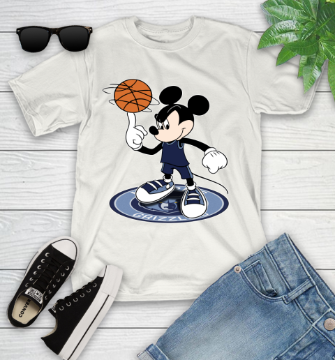 NBA Basketball Memphis Grizzlies Cheerful Mickey Disney Shirt Youth T-Shirt 2