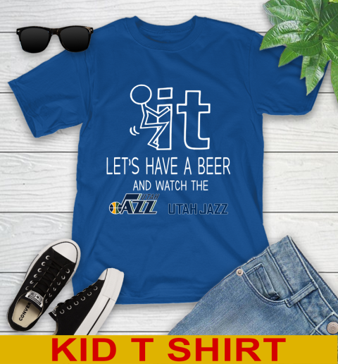 Utah Jazz Basketball NBA Let's Have A Beer And Watch Your Team Sports Youth T-Shirt 10