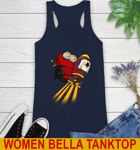 NFL Football Washington Redskins Deadpool Minion Marvel Shirt Racerback Tank 9