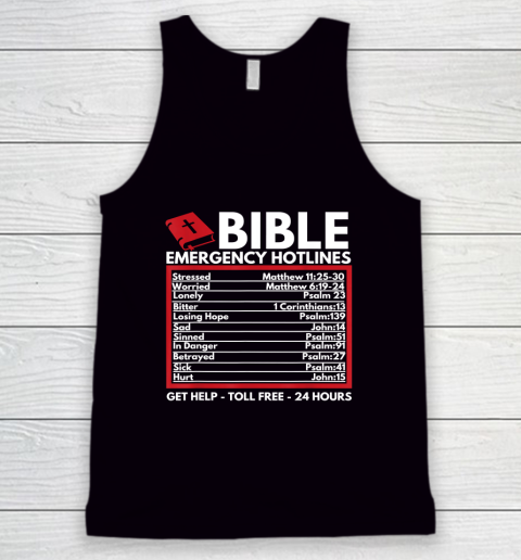 Bible Emergency Numbers  Funny Christian Bible Tank Top
