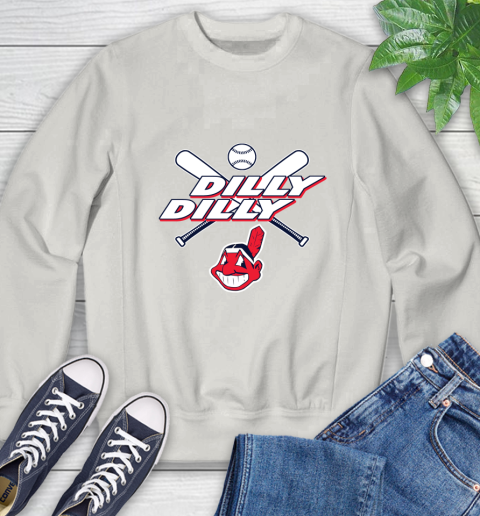MLB Cleveland Indians Dilly Dilly Baseball Sports Sweatshirt 12