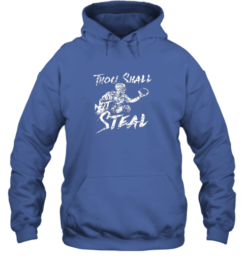 vvqv thou shall not steal baseball catcher hoodie 23 front royal